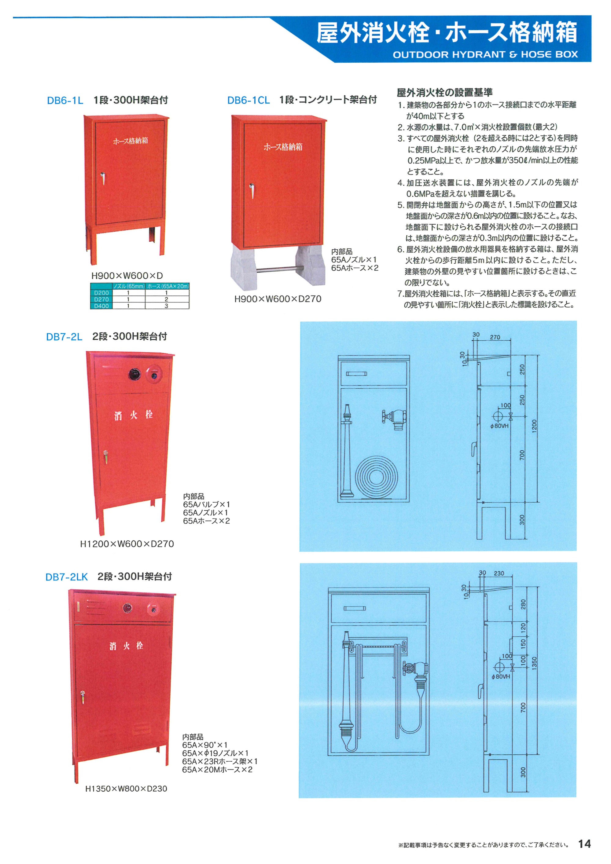 屋外消火栓・ホース格納箱 | 消火設備・消火栓機器は大阪の株式会社 